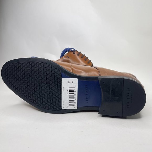 Ted Baker Vatory Brown Leather Derby Shoes. Size 8. | Color: Brown | Size: 8 | Hjrbnj's Closet